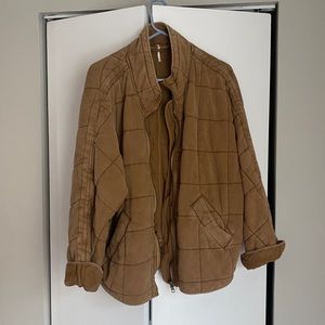 Free People Dolman Quilted Jacket Toasted Coconut Size Medium